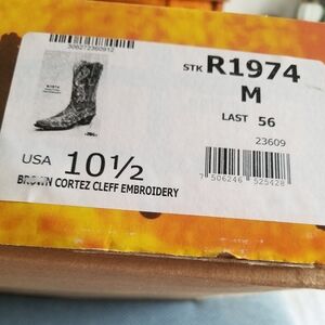 Brown Cortez Cleff Embroidery Boots